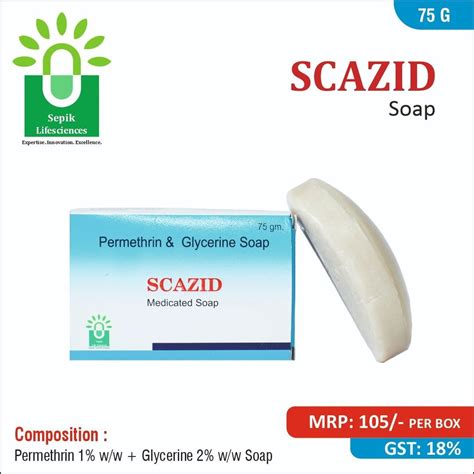 Scazid Soap Permethrin And Glycerine Soap Packaging Size 75gm At Rs