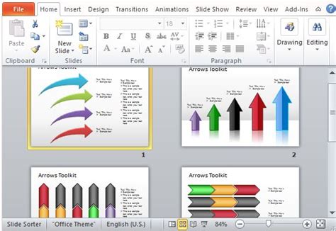 Arrows Toolkit Template For Powerpoint