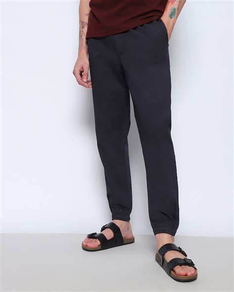 Buy Mens Black Over Dyed Jogger Pants Online At Bewakoof