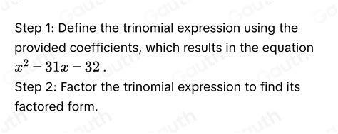 Solved Use X As The Variable A B And C Are The Coefficients For The Trinomial Express Form Us