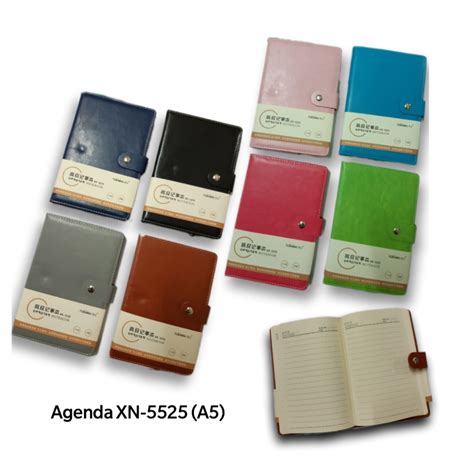 Jual Buku Catatan Notebook A Garis Agenda Kancing Warna Cover Kulit