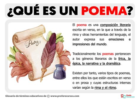 Que Es Un Poema Definición Y Tipos De Poemas