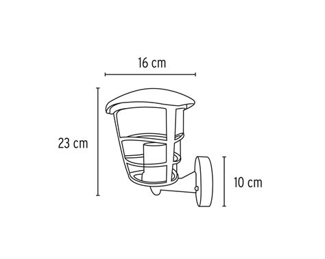 Arbotante Farol Suspendido Volteck Con Dise O Moderno Color Negro