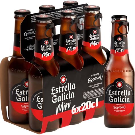 Comprar Mini Cerveza Rubia Especial Pack 6 Botellas 20 Cl ESTRELLA