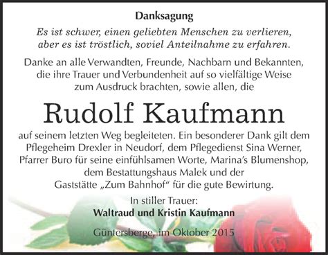 Traueranzeigen Von Rudolf Kaufmann Abschied Nehmen De