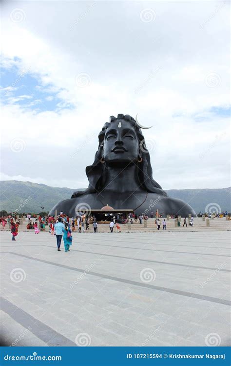 Adiyogi Statue Isha Foundation Centre By Sadhguru, Coimbatore India Editorial Image ...