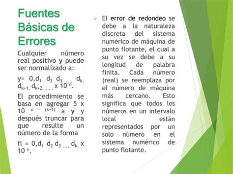 Analisis Numerico Y Manejo De Errores Ppt