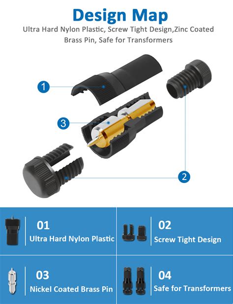 Sunvie Low Voltage Fastlock Wire Connectors For Landscape Lighting Pat