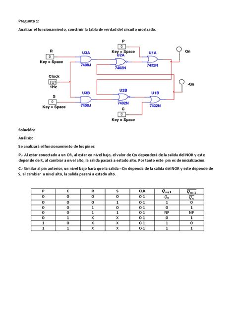 Análisis Y Diseño De Circuitos Digitales Secuenciales Pdf Puerta