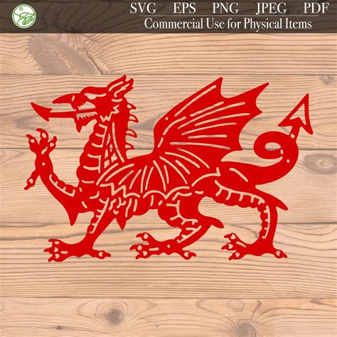 Welsh Dragon Design Download Svg Cut File For Cricutsilhouette Png