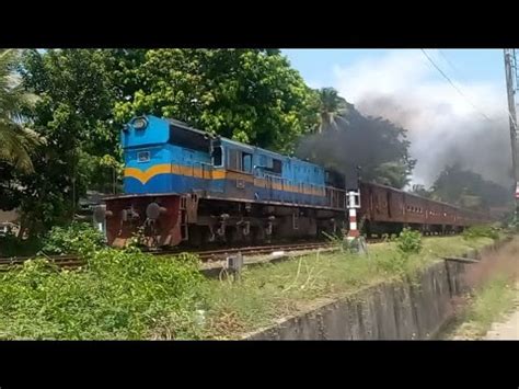 Sri Lanka Railway M10A 940 Train No50 Leaving Weligama Railway Station