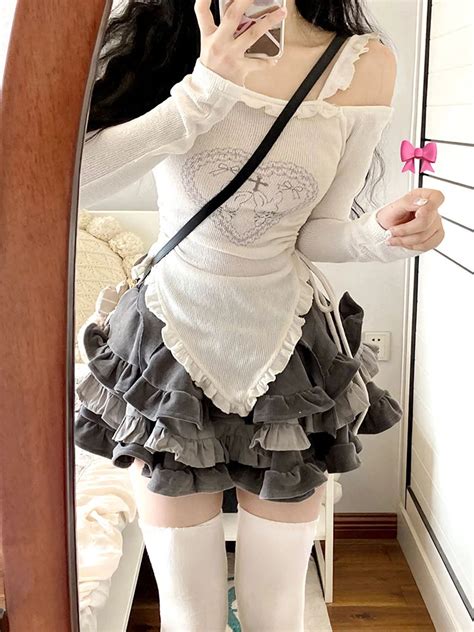 Strick Anz Ge Im Japanischen Stil Kawaii Kleidung Teilige R Cke Set