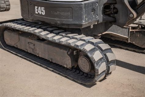 Rubber Track Replacement And Installation On Bobcat E45 Mini Excavator