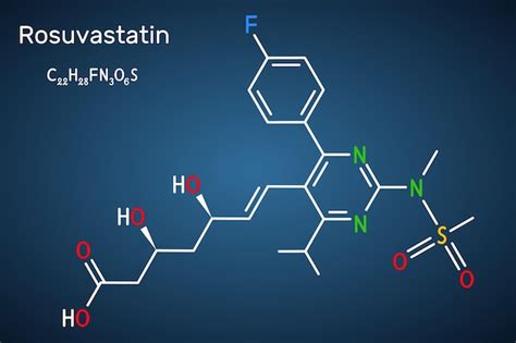 Molécula De Rosuvastatina Estatina Medicamento Para Bajar Los Lípidos