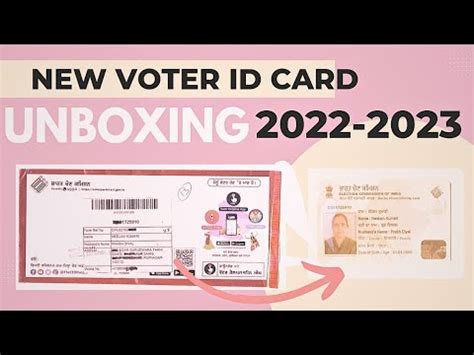 New Voter Id Card Unboxing Youtube