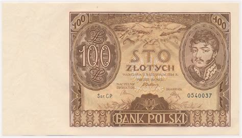 100 złotych 1934 - Ser.CP - Aukcja internetowa / Licytacja online ...