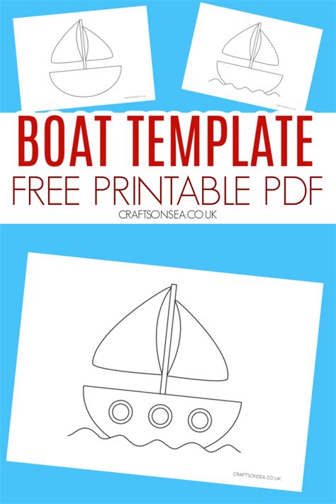 Boat Template FREE Printable Template Boat Crafts Template