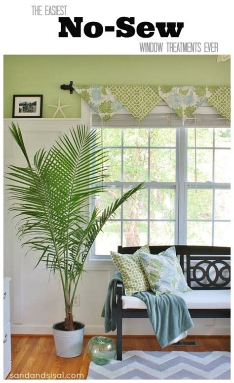 The Easiest No Sew Window Treatments Ever Sand And Sisal Diy Window Treatments Living Room