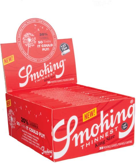 Smoking Smoking Thinnest King Size Slim 2 In 1 Smoking Vloei