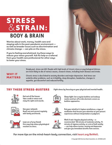 Stress and Strain, Body and Brain Infographic | American Heart Association