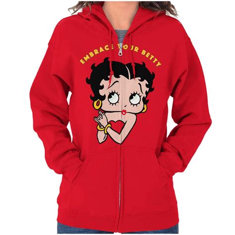 Betty Boop Cartoon Cute Motivational Zip Hoodie