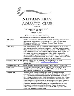 Fillable Online Maswim Nlac Long And Short Middle Atlantic Swimming