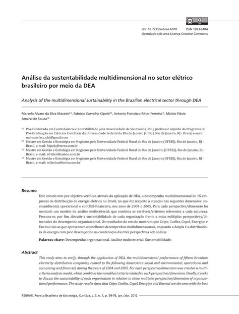 PDF AnÃlise da sustentabilidade multidimensional no setor elÃtrico