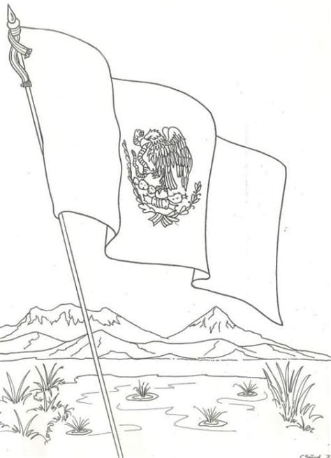 Dibujos De Bandera De México 3 Para Colorear Para Colorear Pintar E Imprimir Dibujos Onlinecom