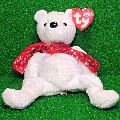 Retired Holiday Teddy 2000 Ty Beanie Baby Rare Plush Toy Mwmt Free