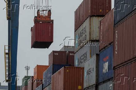 Folhapress Fotos Movimento No Terminal De Cont Ineres Da Santos Brasil