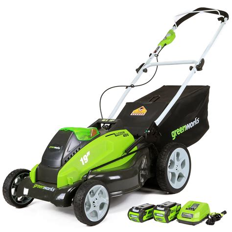 Restored Greenworks 40v 19 Inch Cordless 3 In 1 Push Lawn Mower 40ah 20ah Battery And