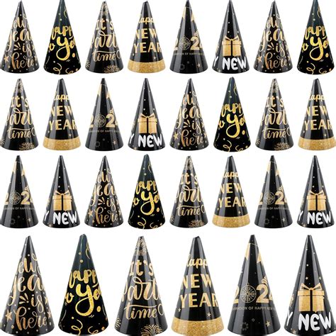 Amazon Restroma Pack Happy New Year Cone Hat Bulk New Year