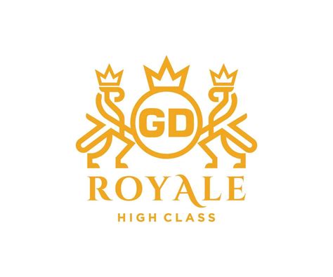 Golden Letter Gd Template Logo Luxury Gold Letter With Crown Monogram