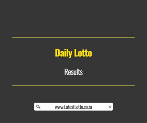 SA Daily Lotto Results On 10 October 2024 Latest Lotto