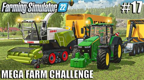 Harvesting Grass Silage W Claas Jaguar Mega Farm Challenge Farming Simulator 22 Ep17 Youtube