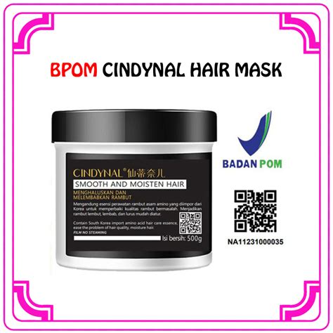 Jual Hb Bpom Cindynal Hair Mask Keratin Pelurus Rambut Tanpa Catokan Smooth Moisten Shopee