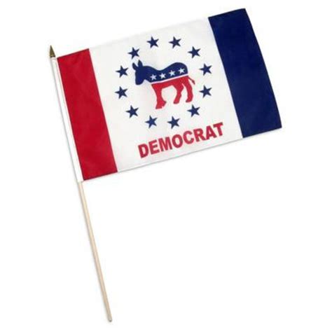 Democratic Party Design 1 Poly-cotton 4in x 6in Flag