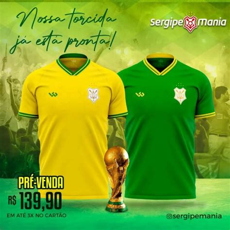 Sergipe Lan A Camisas Para Torcer Pelo Brasil Na Copa Mdf