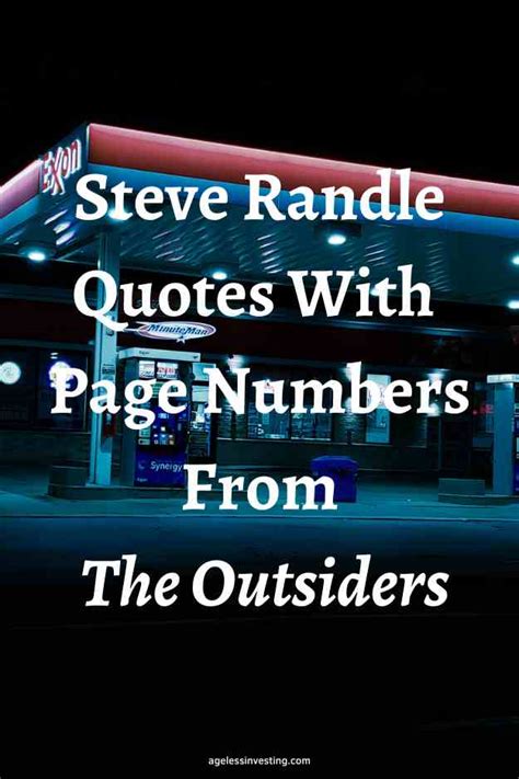 15 Steve Randle Quotes With Page Numbers From The Outsiders | Ageless ...