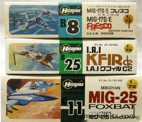 Hasegawa Two Mig D E Fresco And Iai Kfir C And Mikoyan Mig