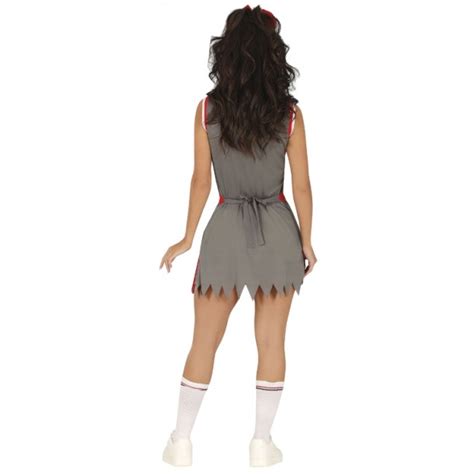 Disfraz Animadora Zombie Gris Para Mujer Env O Halloween En H