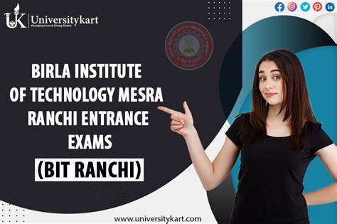 Bit Mesra Ranchi Entrance Test Exam Dates Syllabus Application