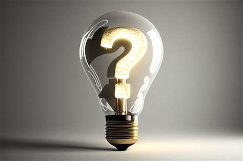 Premium Photo Light Bulb With Question Mark White Background