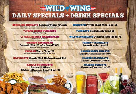 Wild Wing Menu, Menu for Wild Wing, Brantford, Brantford - Urbanspoon ...