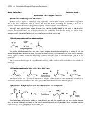 CHEM 120 Rec 10 Enzymes S21 1 Pdf CHEM 120 Essentials Of Organic