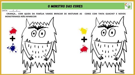 Atividade Para Trabalhar O Monstro Das Cores Image To U