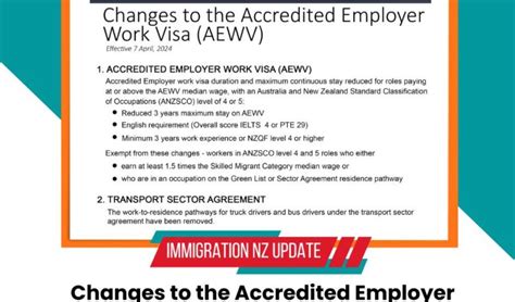 Changes To The Accredited Employer Work Visa AEWV Sheila Hernandez