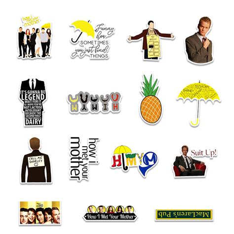 103050pcs Tv Show How I Met Your Mother Stickers Aesthetic Laptop