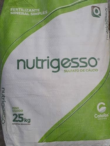 Gesso Agrícola Sulfato De Cálcio 25 Kg Correção De Solo