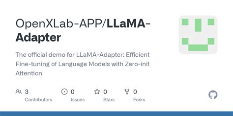 Github Openxlab Appllama Adapter The Official Demo For Llama